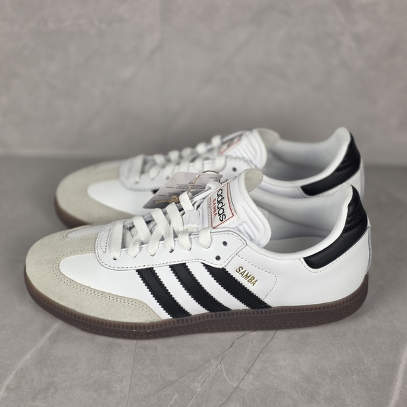 adidas Shoes - Adidas Samba Unisex White and Black Sneakers
